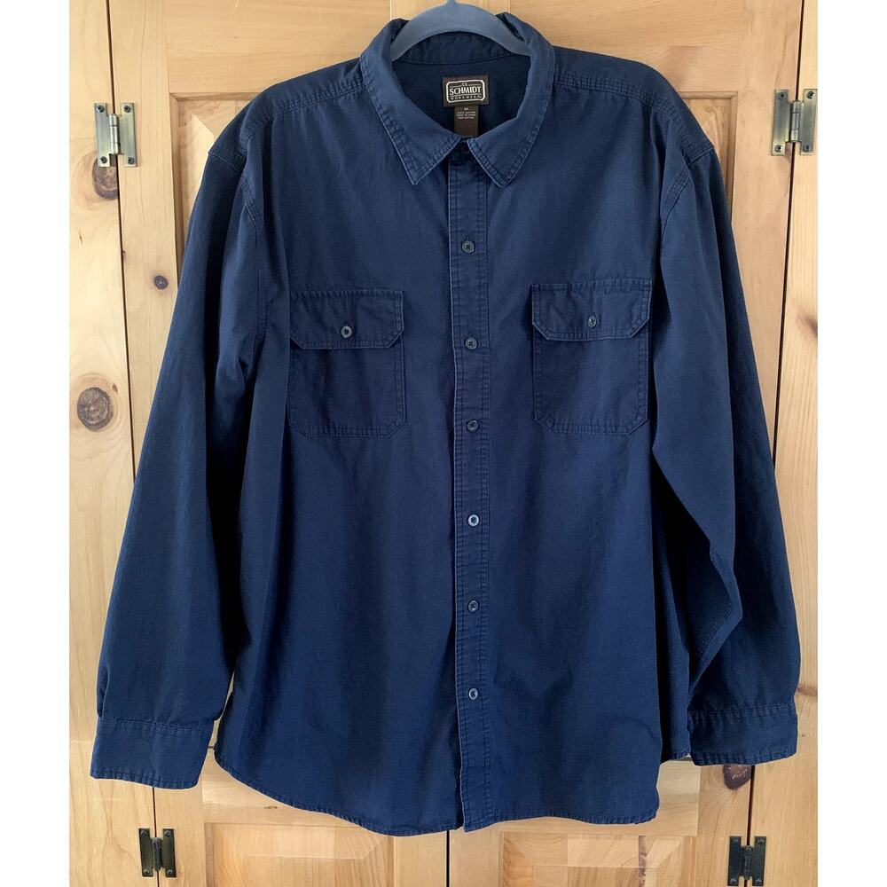C.E. Schmidt Workwear Shirt Button Down Long Sleeve 100% Cotton Men's Size XL